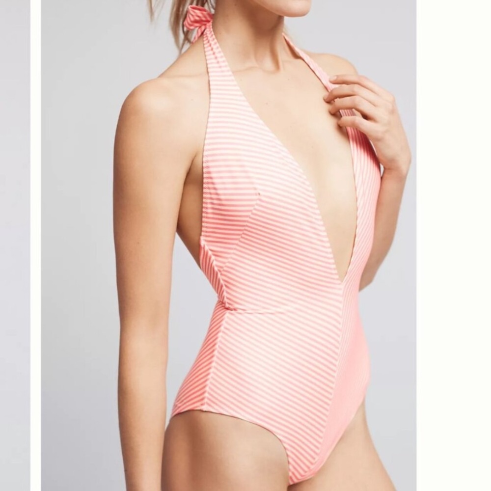 Solid & Striped Willow Deep Plunge One Piece swimsuit